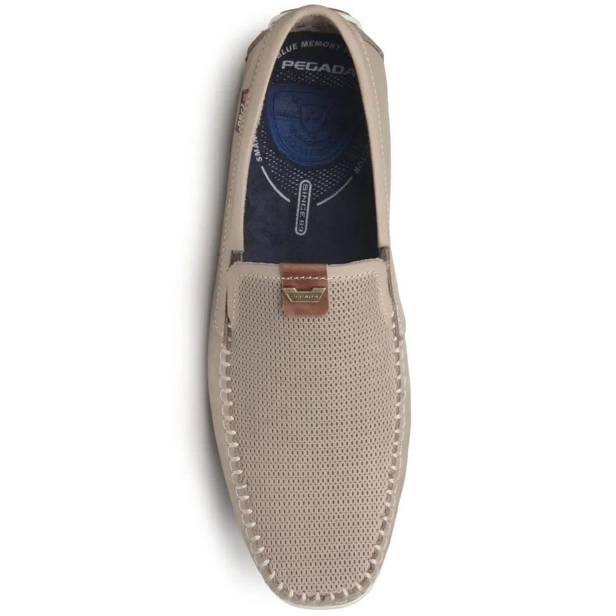 Mocassim Couro Pegada 142002 Masculino - Areia Bege 3