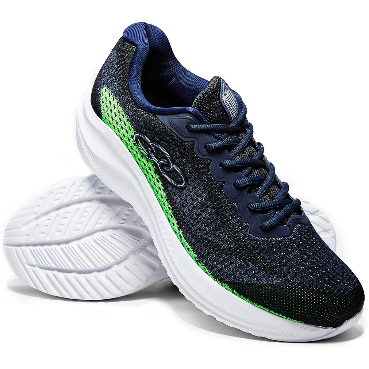 Tênis Olympikus Soma Masculino - Marinho e Verde Azul Marinho 2
