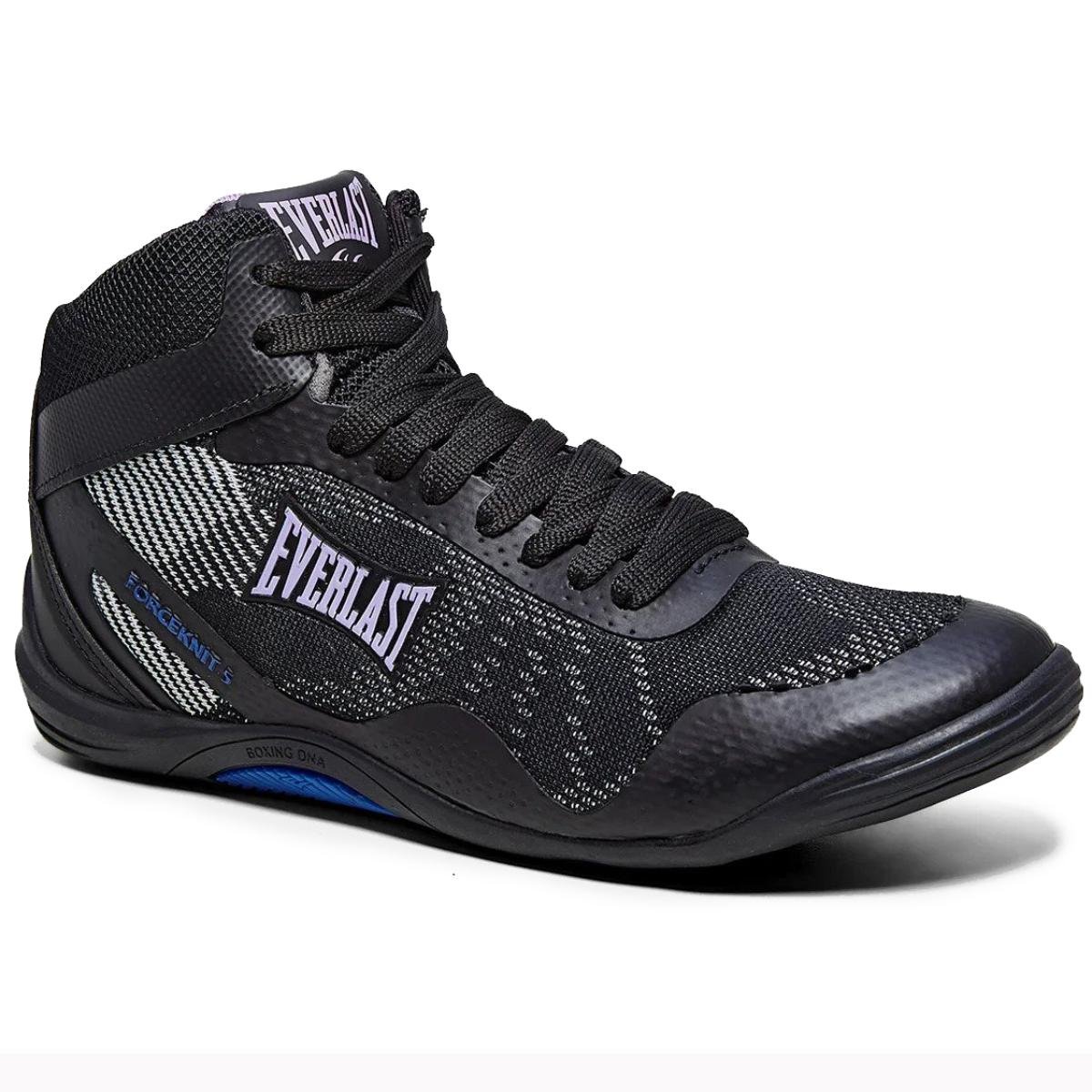 Tênis Everlast Cano Alto Forceknit 5 Feminino - Preto e Lilás Preto/Roxo 1