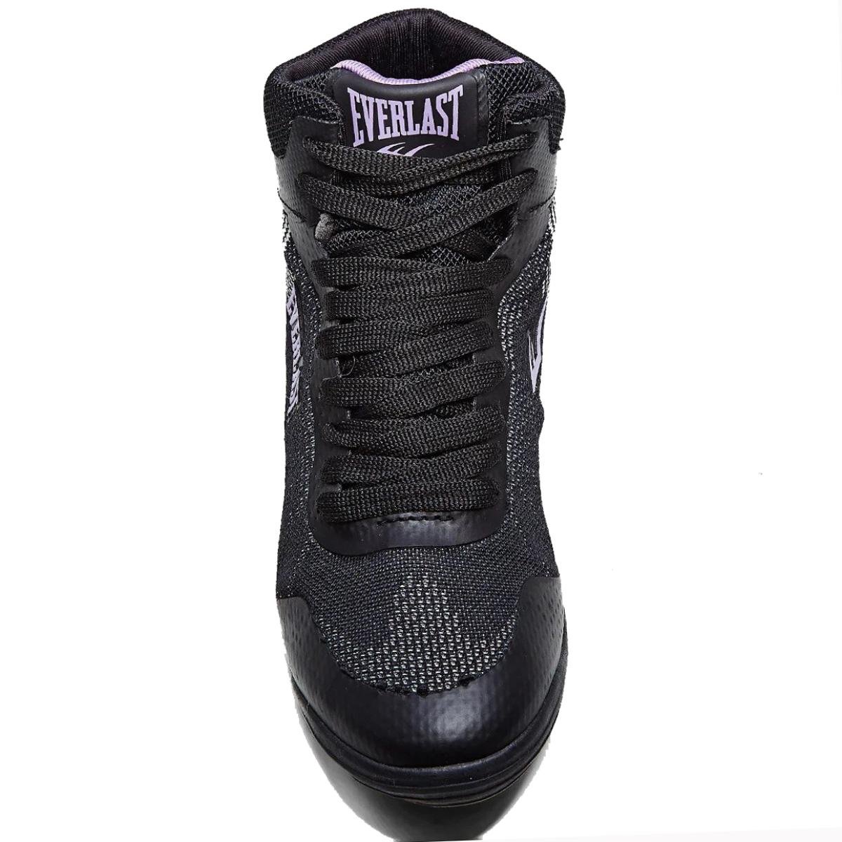 Tênis Everlast Cano Alto Forceknit 5 Feminino - Preto e Lilás Preto/Roxo 3