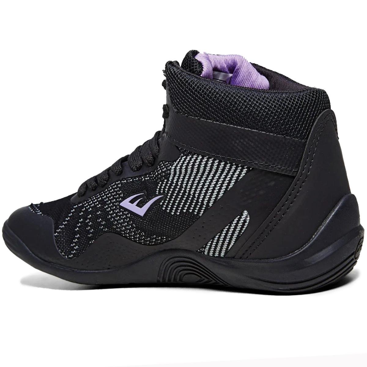 Tênis Everlast Cano Alto Forceknit 5 Feminino - Preto e Lilás Preto/Roxo 4