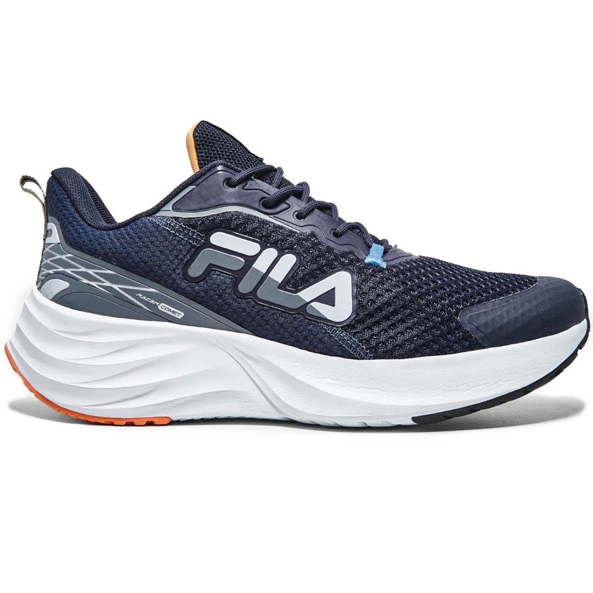 Tênis Fila Racer Comet Masculino - Marinho e Laranja Azul 2