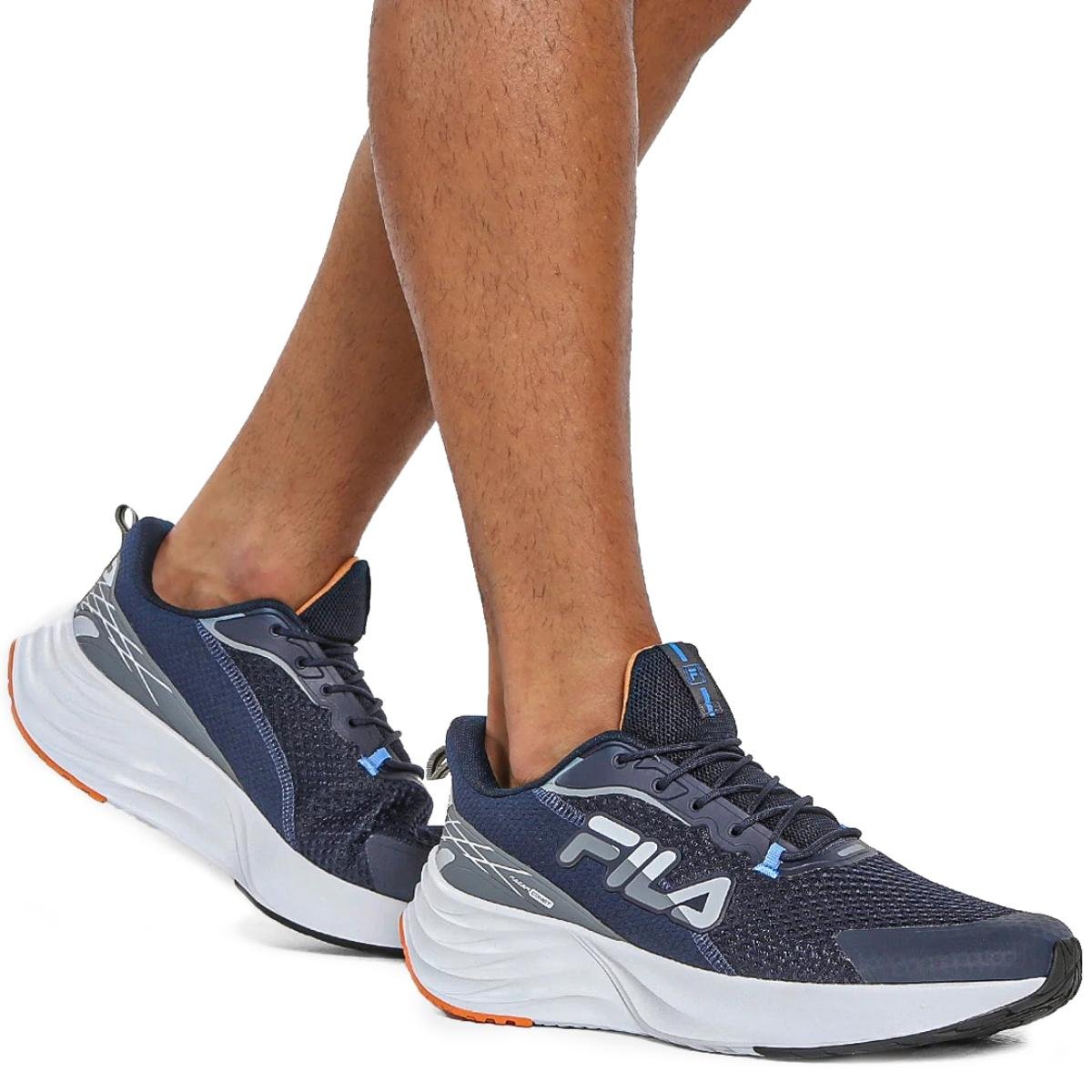 Tênis Fila Racer Comet Masculino - Marinho e Laranja Azul 6