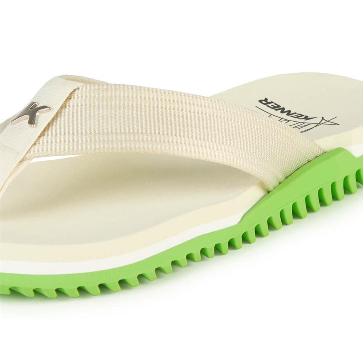 Chinelo Kenner Anitta Nk6 Pro Masculino - Branco e Verde Branco 4