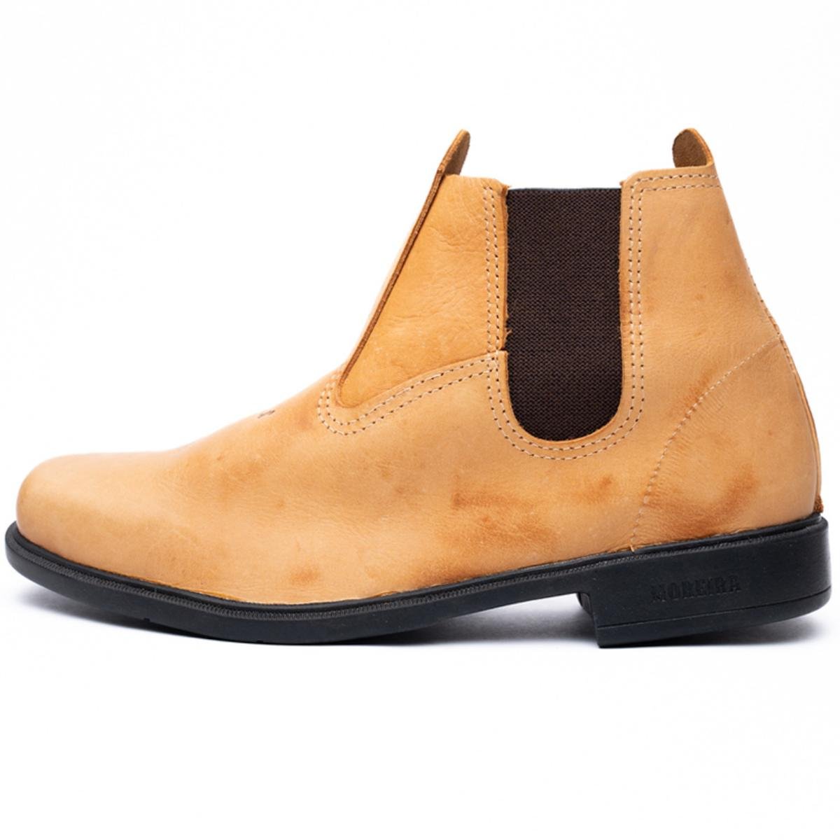 Botina Couro Moreira Mateira Combate Masculina - Bege Marrom 2