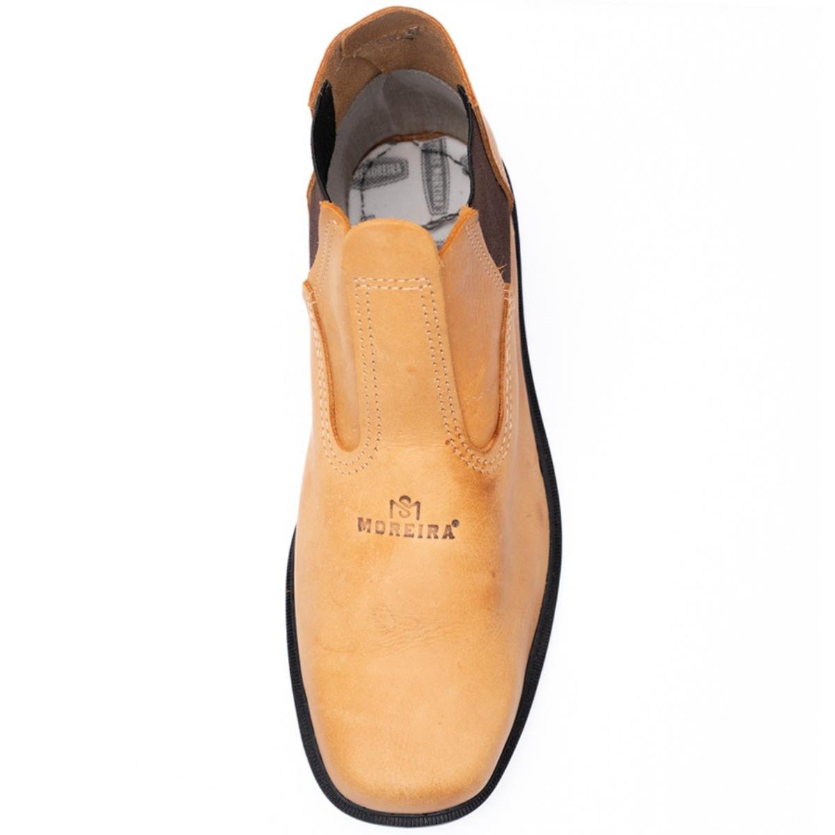 Botina Couro Moreira Mateira Combate Masculina - Bege Marrom 3