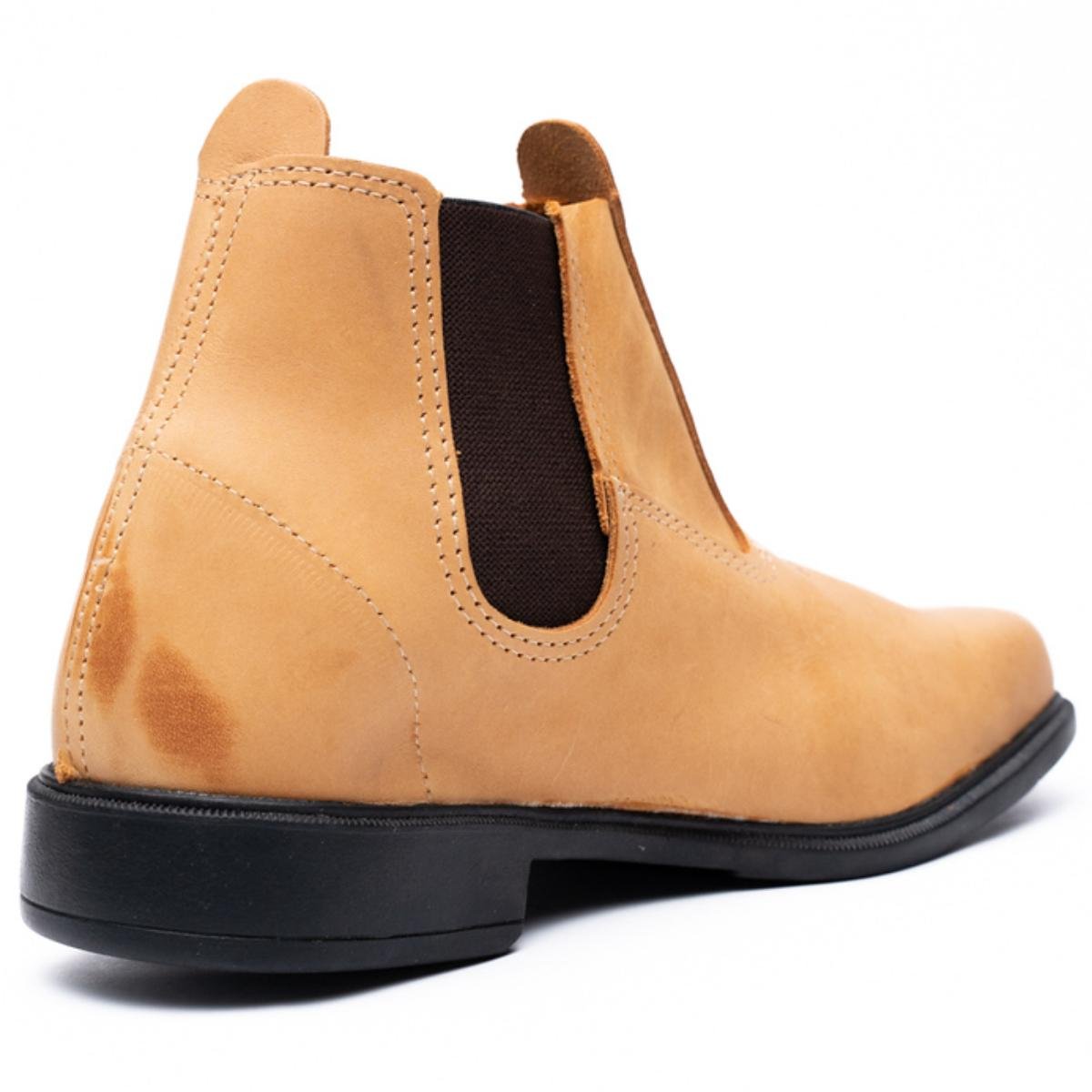 Botina Couro Moreira Mateira Combate Masculina - Bege Marrom 4