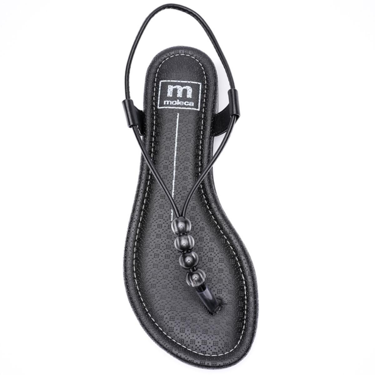 Rasteira Moleca Básica Calce Fácil Feminina - Preto Preto 3