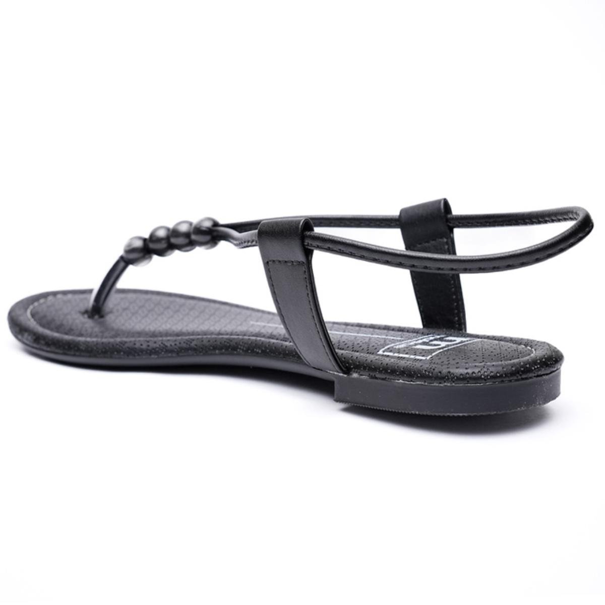 Rasteira Moleca Básica Calce Fácil Feminina - Preto Preto 4