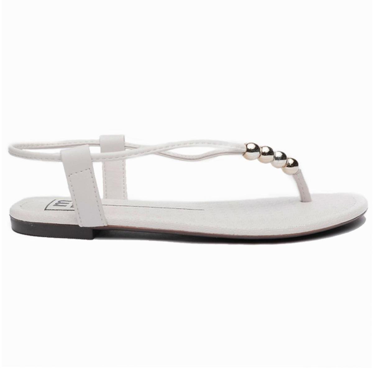 Rasteira Moleca Básica Calce Fácil Feminina - Branco Branco 2