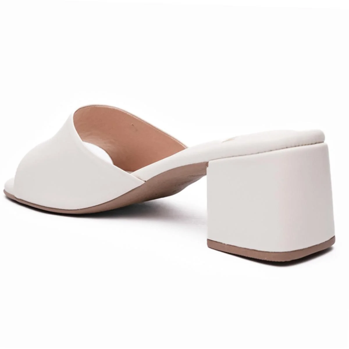 Tamanco Di Valentini AVA Salto Bloco Feminino - Off White Branco 4