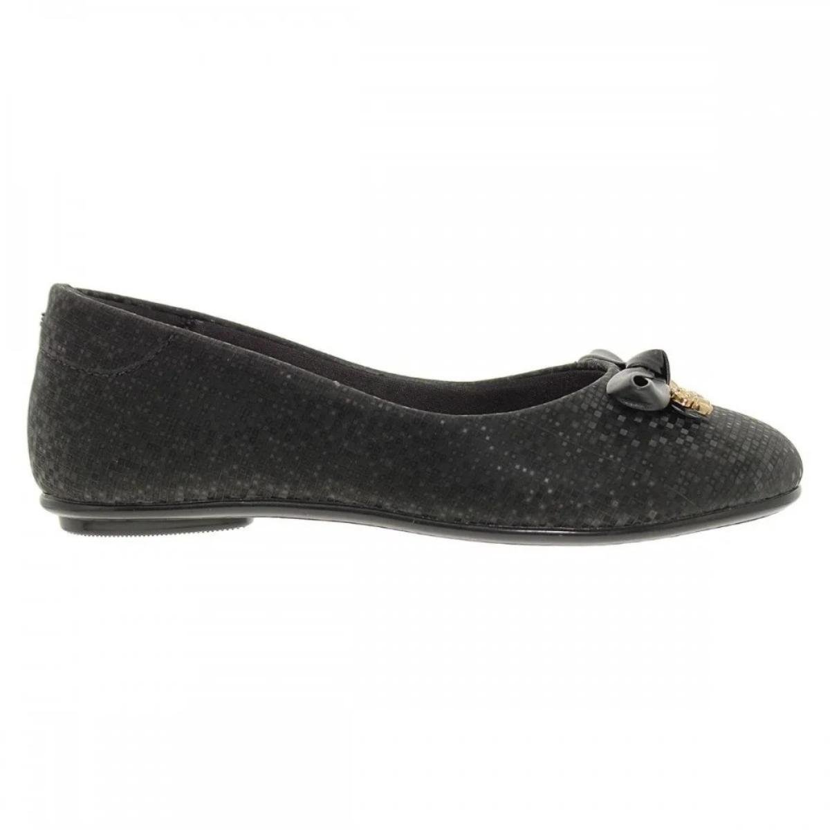 Sapatilha Molekinha Laço Detalhes Infantil - Preto Preto 2