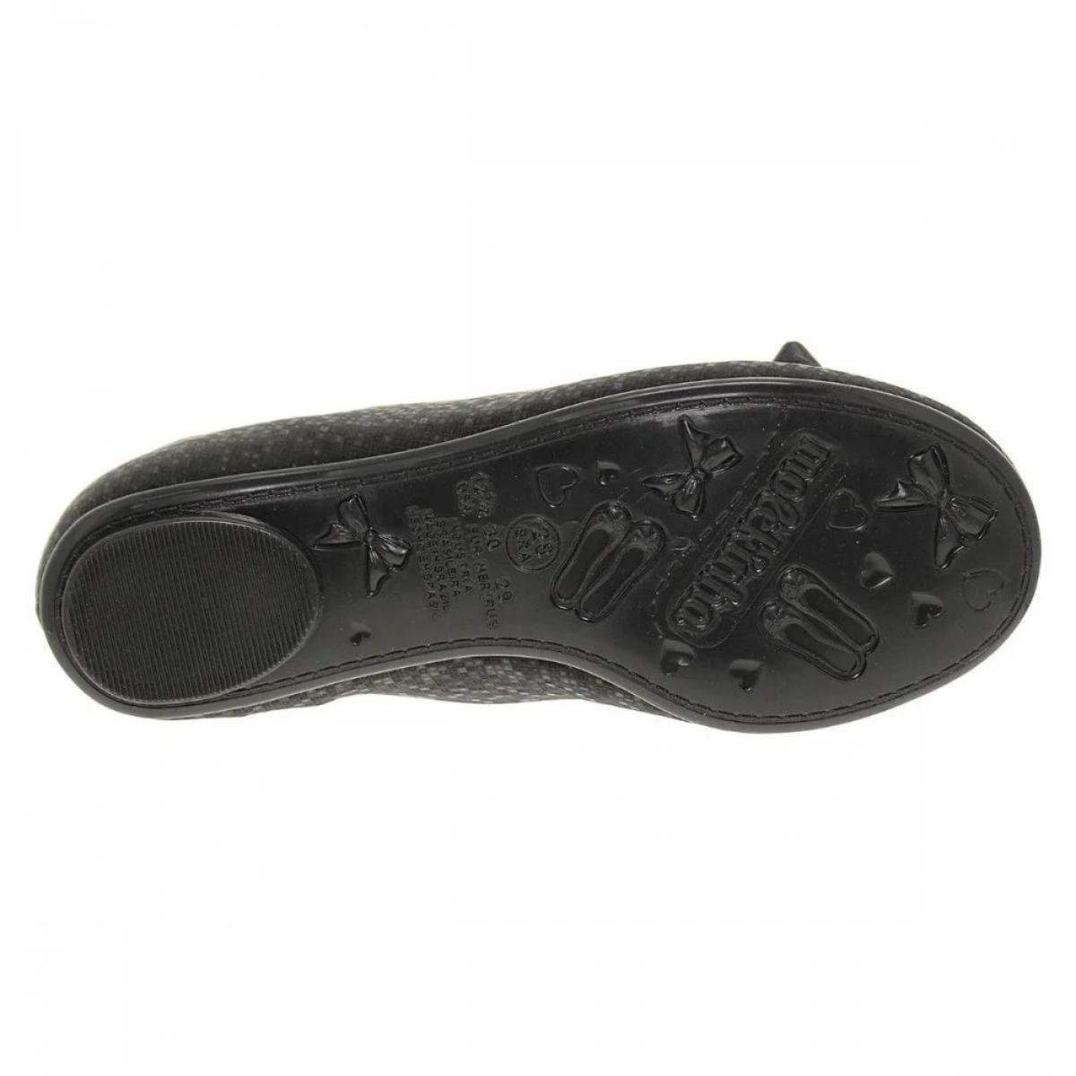 Sapatilha Molekinha Laço Detalhes Infantil - Preto Preto 5