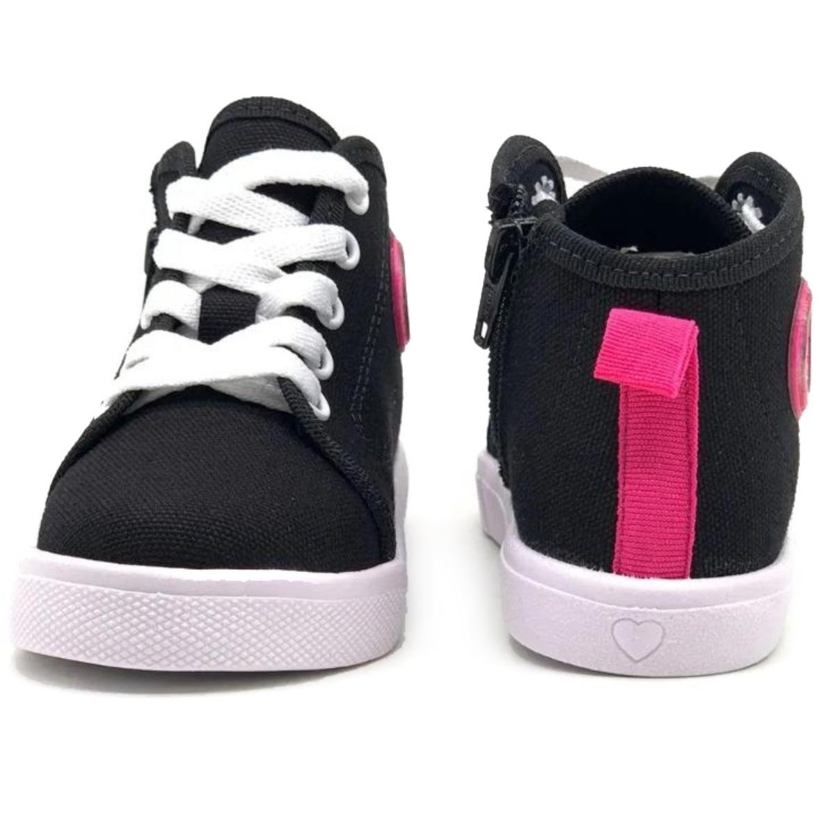 Tênis Molekinha Cano Alto Baby - Preto Preto 4