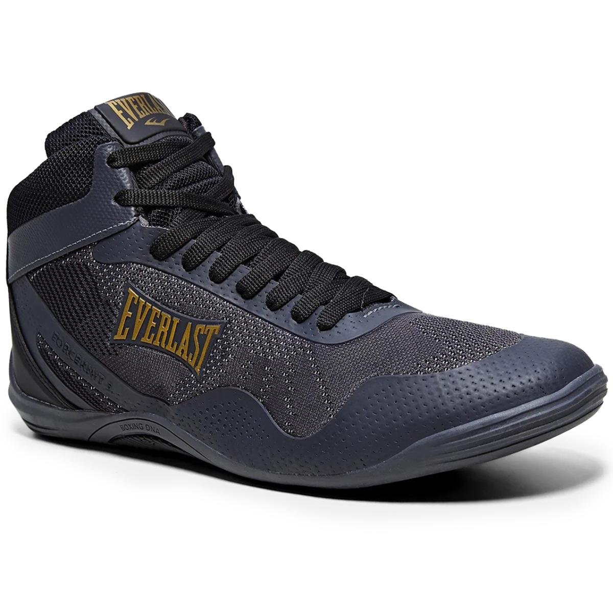 Tênis Everlast Cano Alto Forceknit 5 Masculino - Cinza e Dourado Cinza/Dourado 1