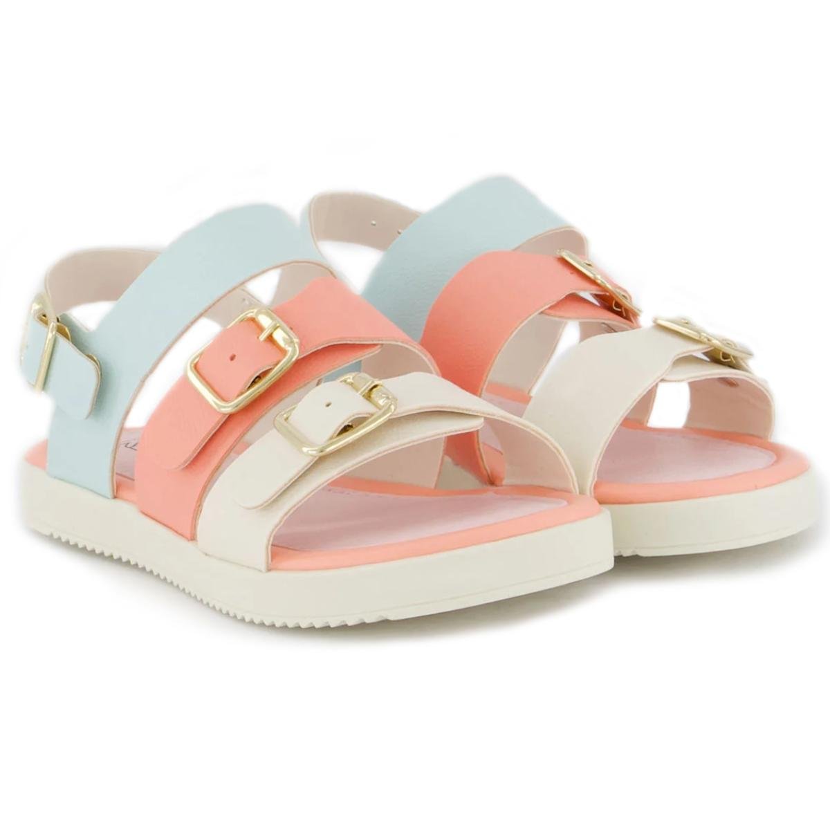 Sandália Infantil Klin Lola Menina - Branco e Rosa Branco/Rosa 1