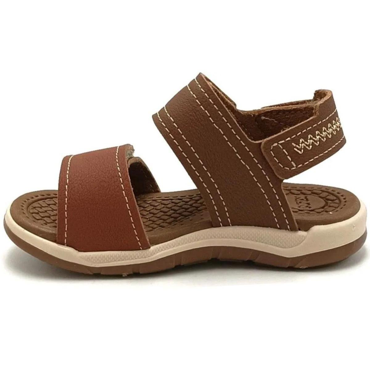 Sandália Infantil Klin Line Play Baby - Marrom Marrom 3