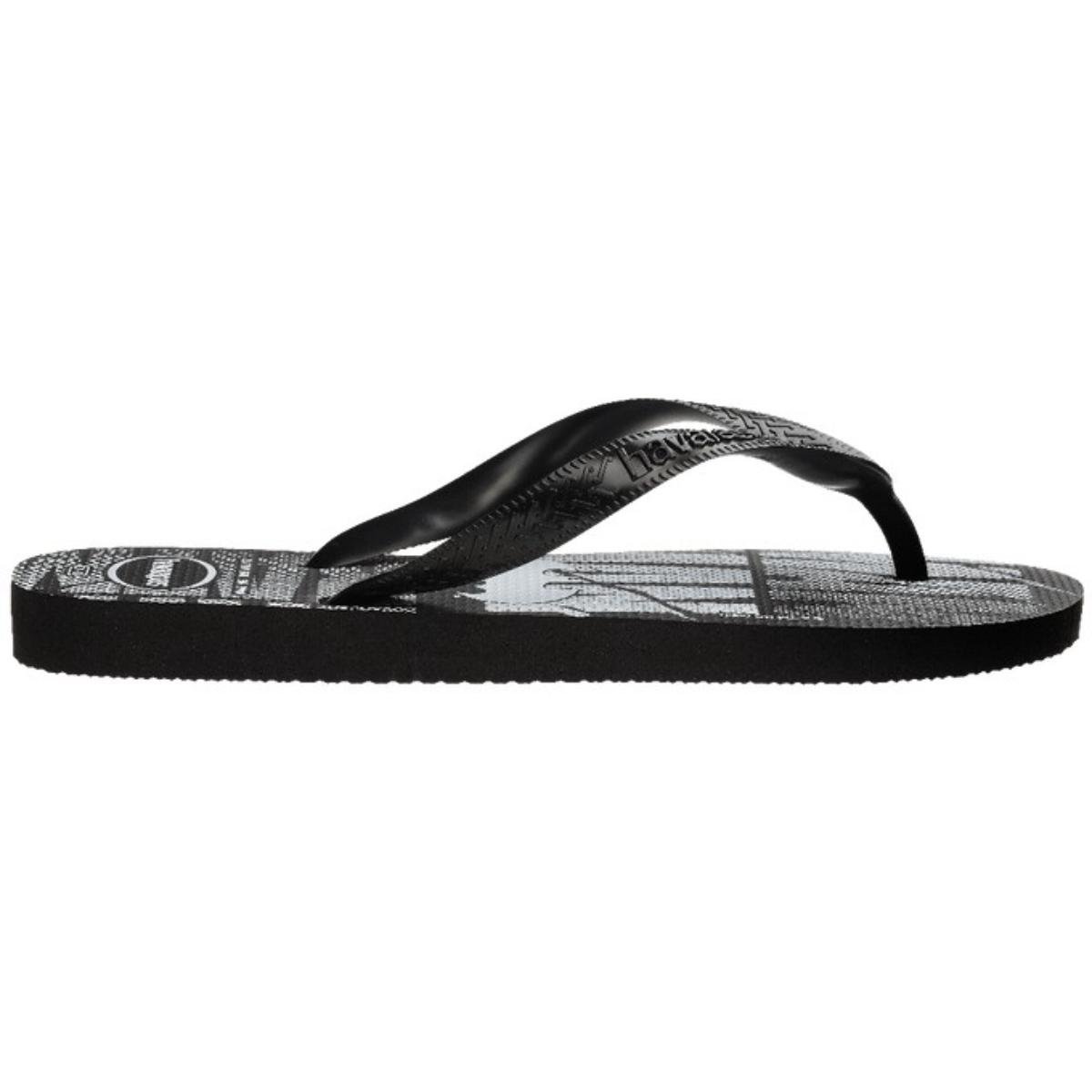 Chinelo Havaianas DC Logomania Masculino - Preto e Branco Preto 3
