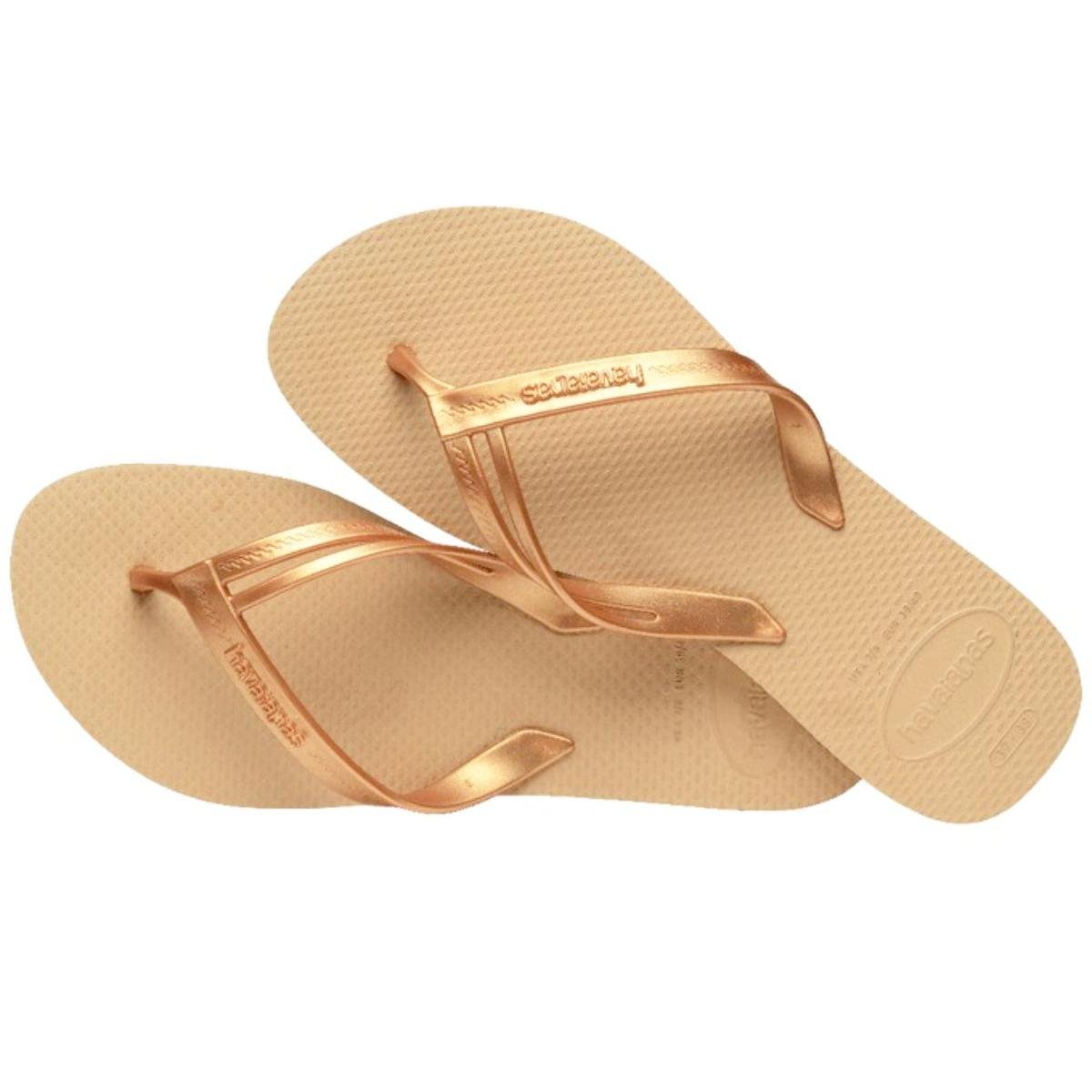 Chinelo Havaianas Elegance Feminino - Bege Bege 4