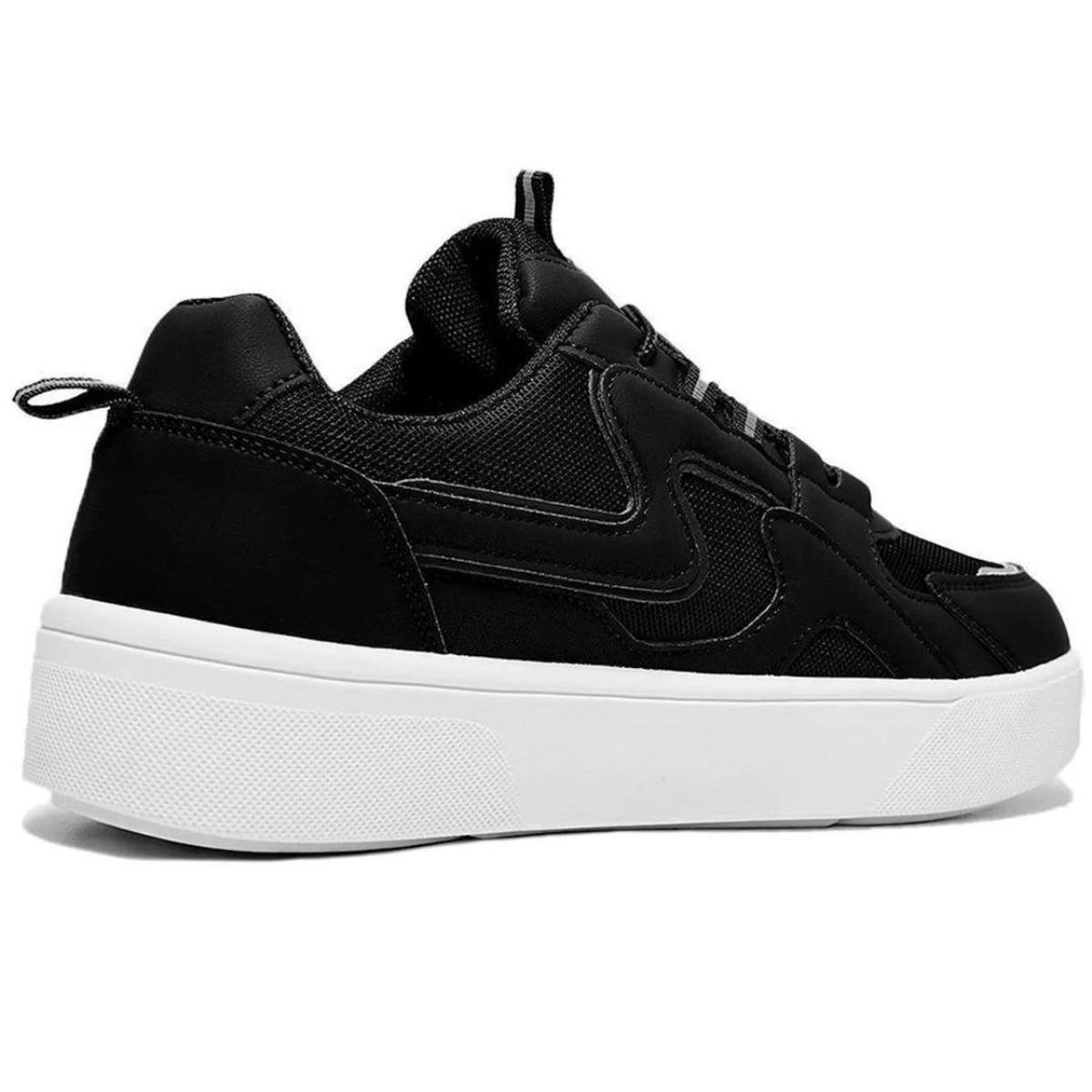Tenis Ramarim Casual Fashion - Preto e Branco Preto 4