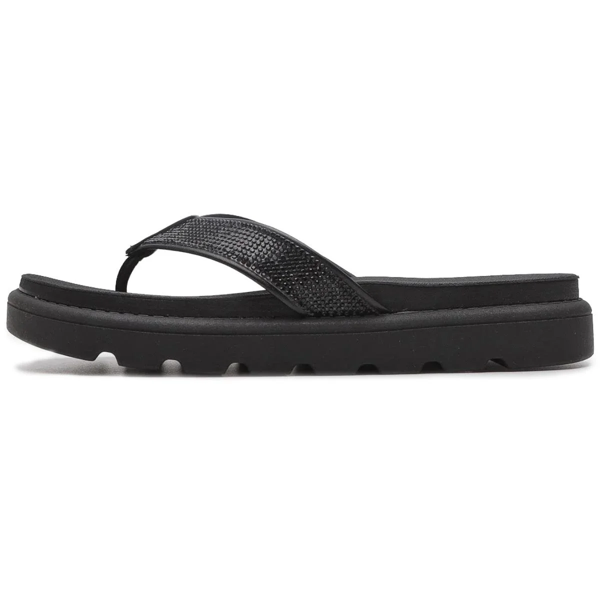 Chinelo Vizzano Flat Strass Feminino - Preto Preto 2