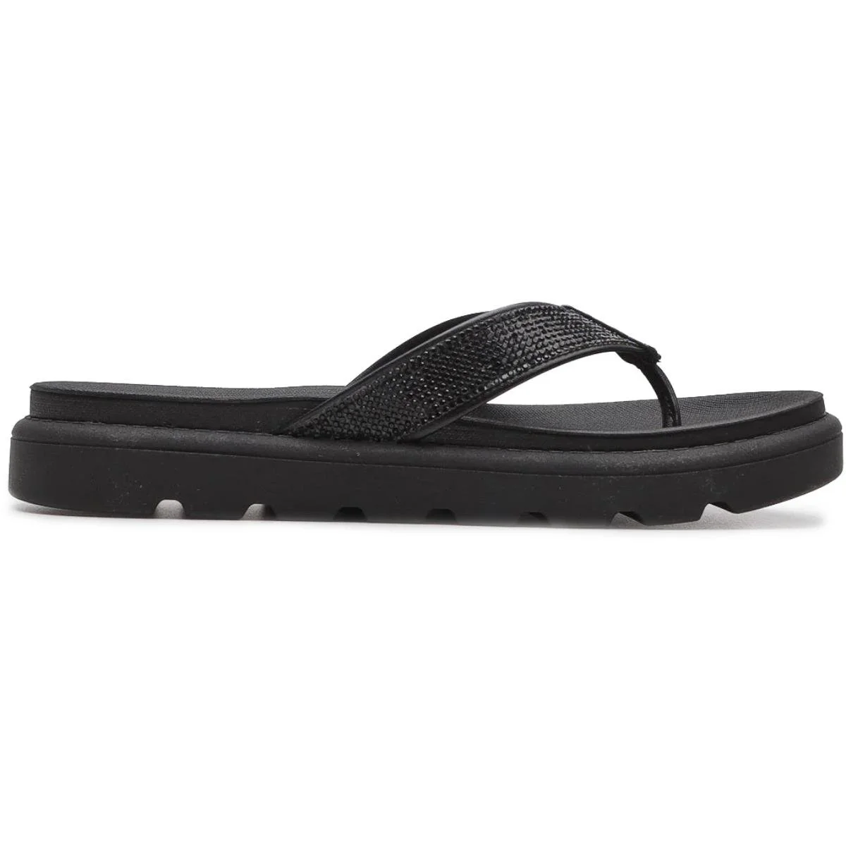 Chinelo Vizzano Flat Strass Feminino - Preto Preto 4