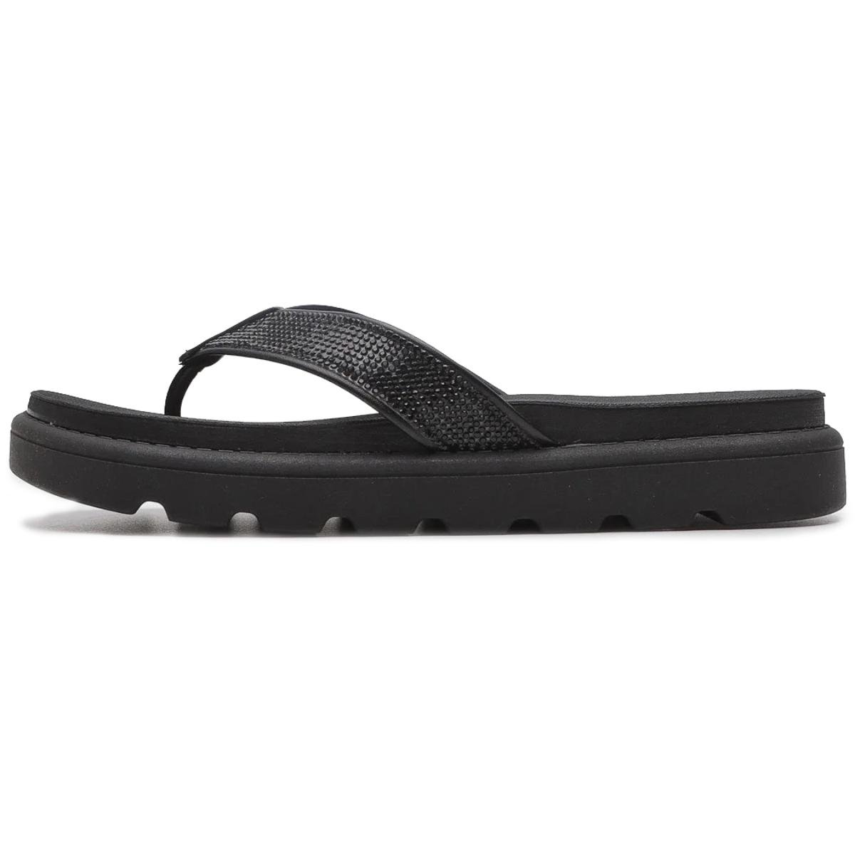 Chinelo Vizzano Flat Strass Feminino - Preto Preto 2