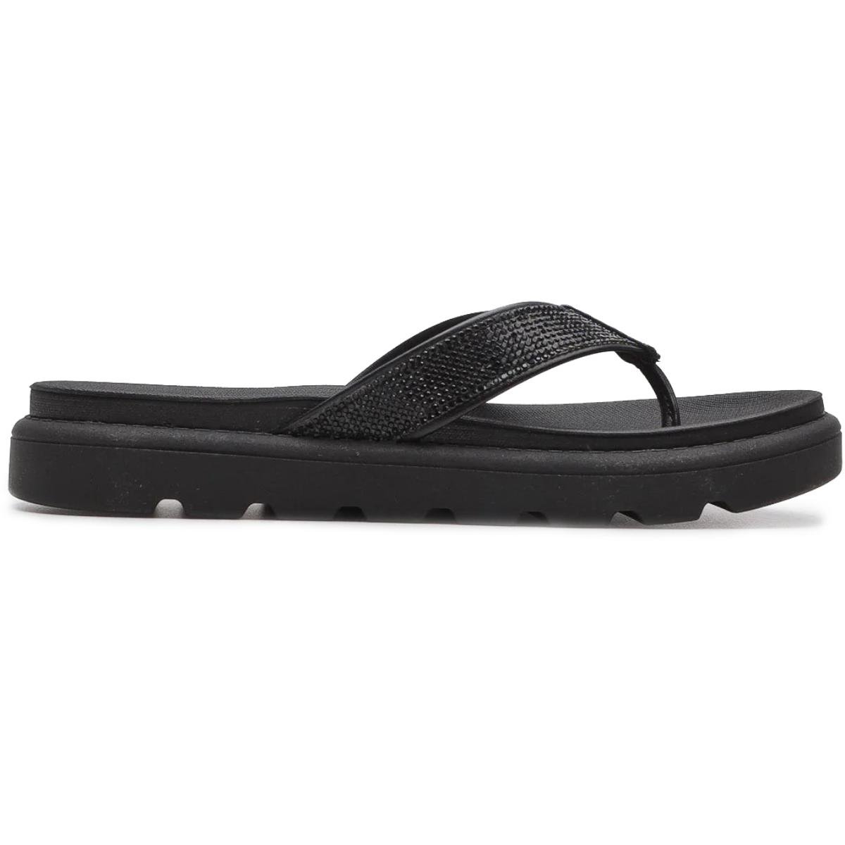 Chinelo Vizzano Flat Strass Feminino - Preto Preto 4