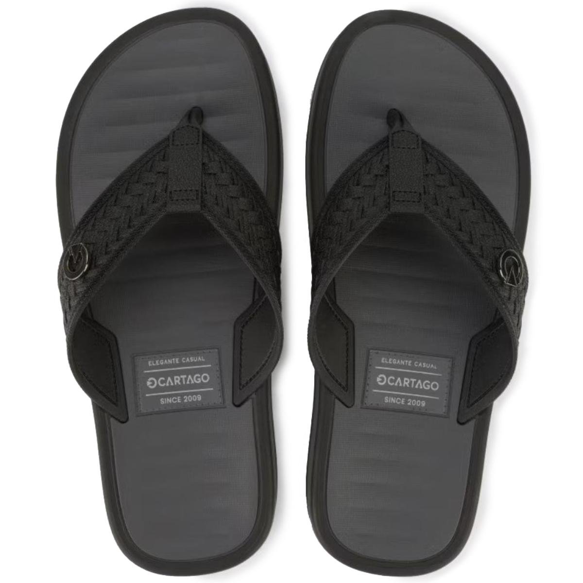 Chinelo Cartago Coimbra II Masculino - Preto Preto 1