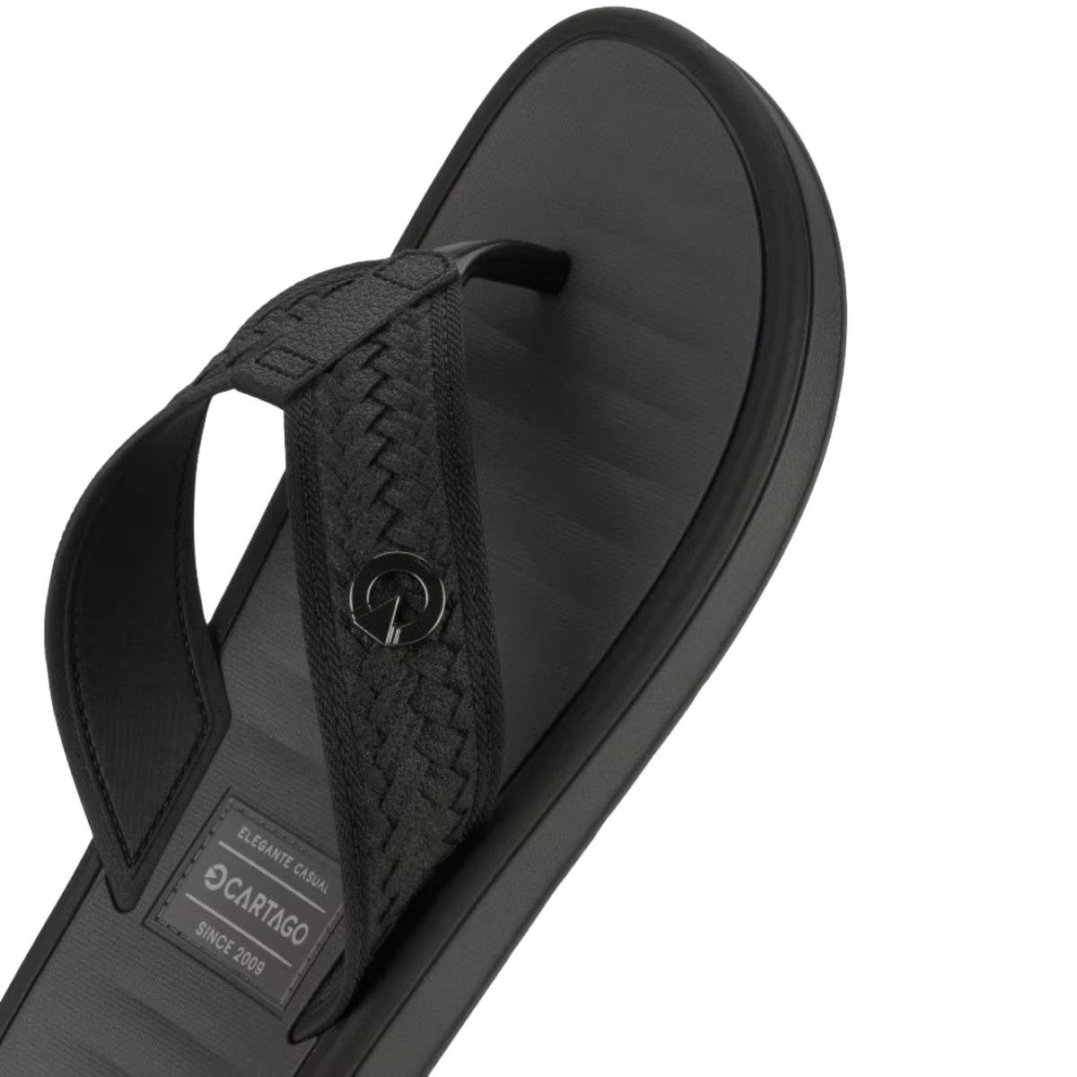 Chinelo Cartago Coimbra II Masculino - Preto Preto 4