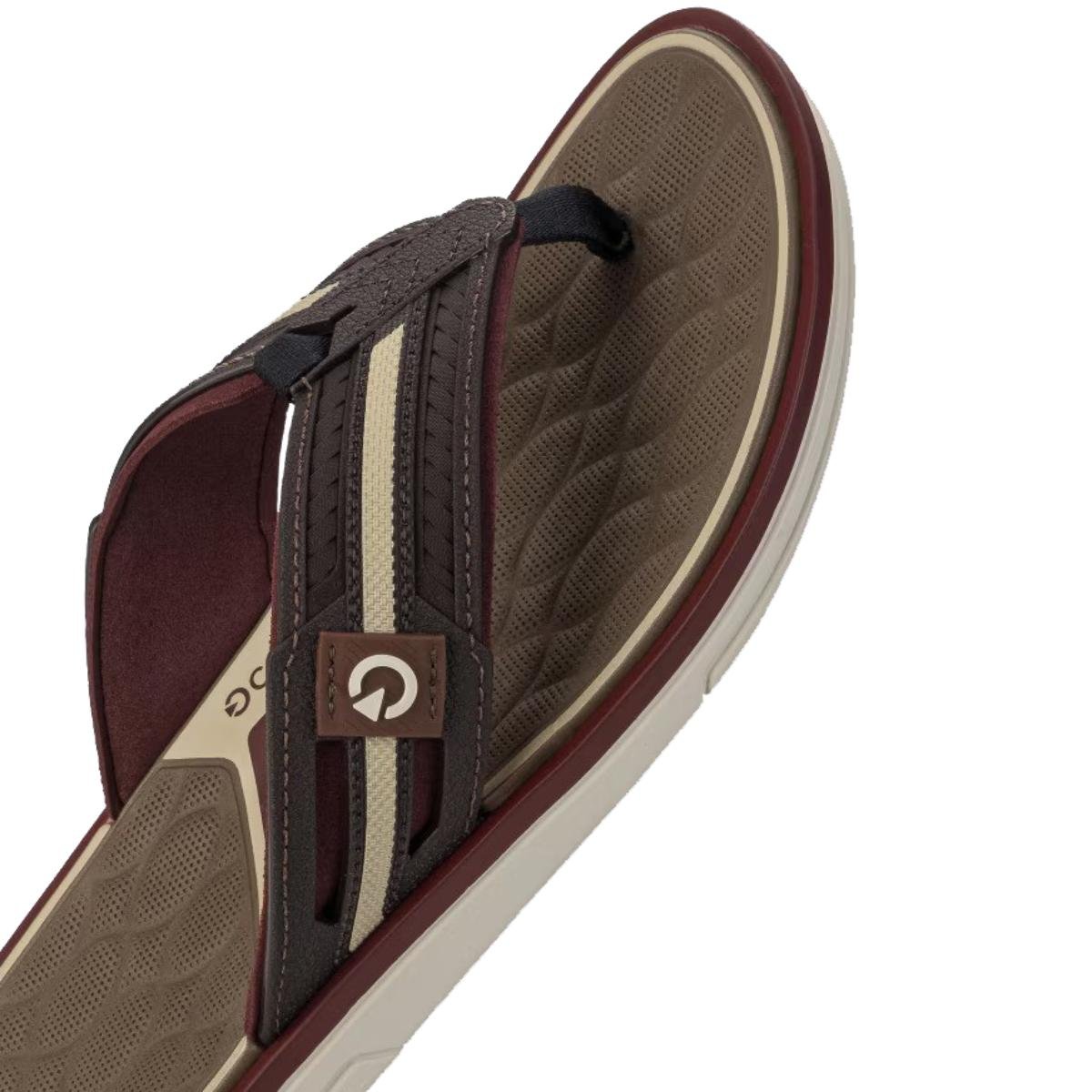 Chinelo Cartago Lyon III Masculino - Marrom e Bege Marrom 4