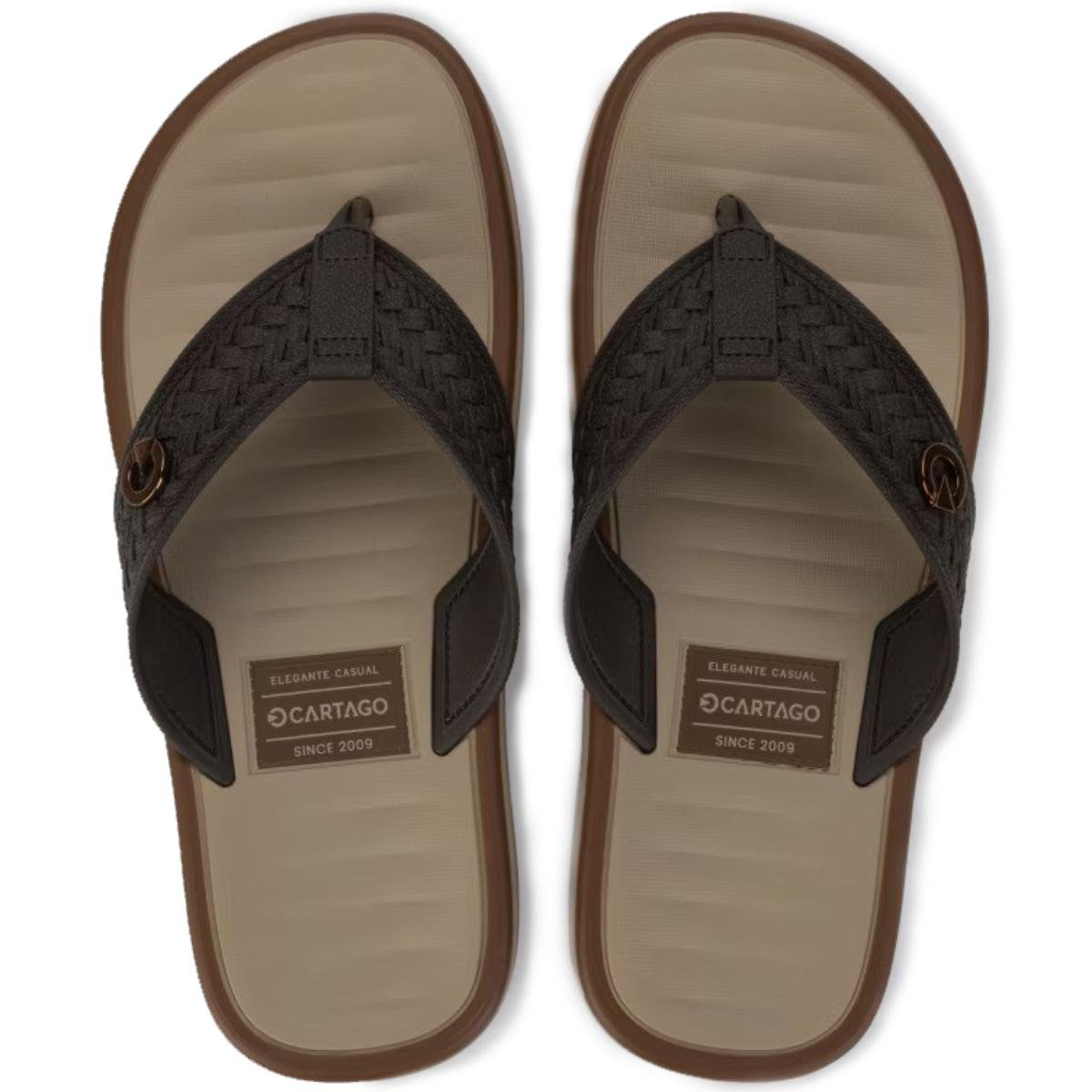 Chinelo Cartago Coimbra II Masculino - Marrom Marrom 1