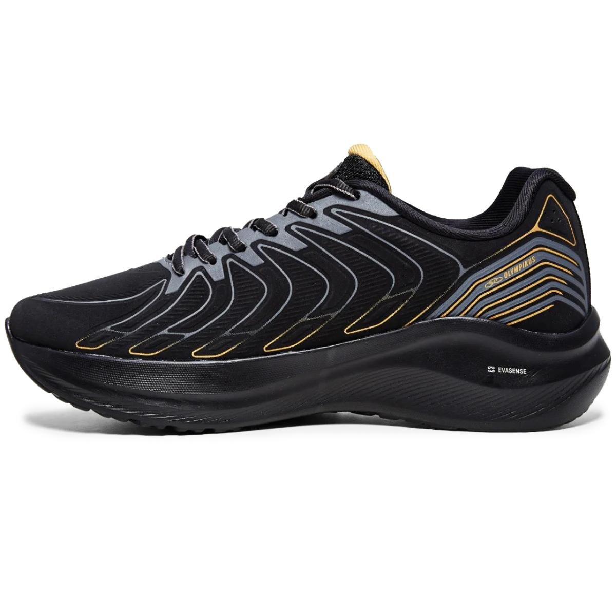 Tênis Olympikus Volcan 2 Masculino - Preto e Dourado Preto 4