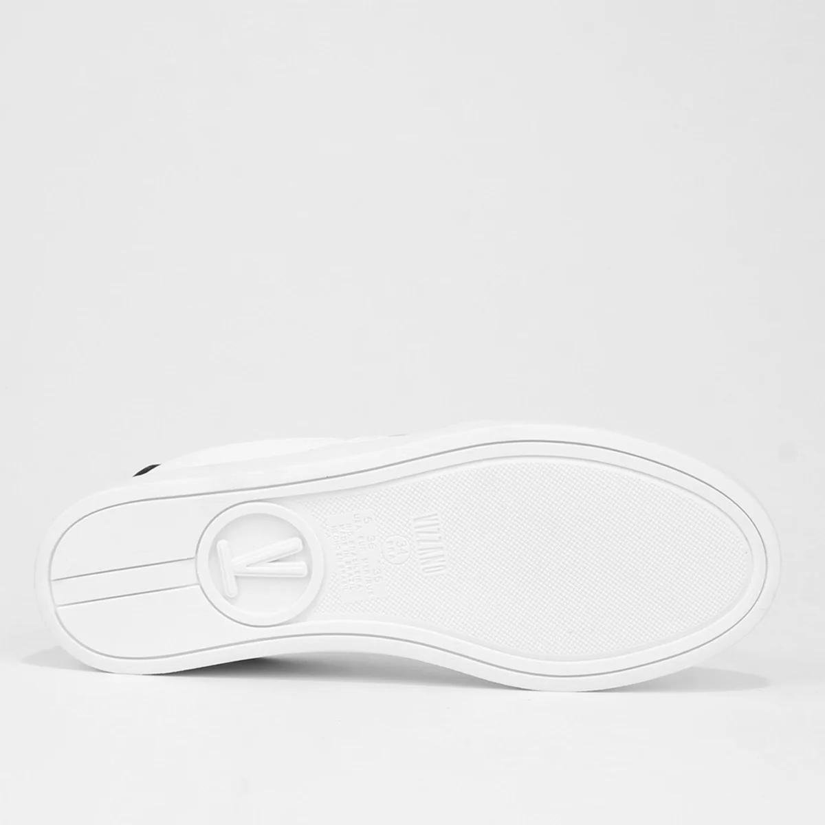 Tênis Vizzano Casual Cano Baixo Feminino - Branco e Preto Azul 5