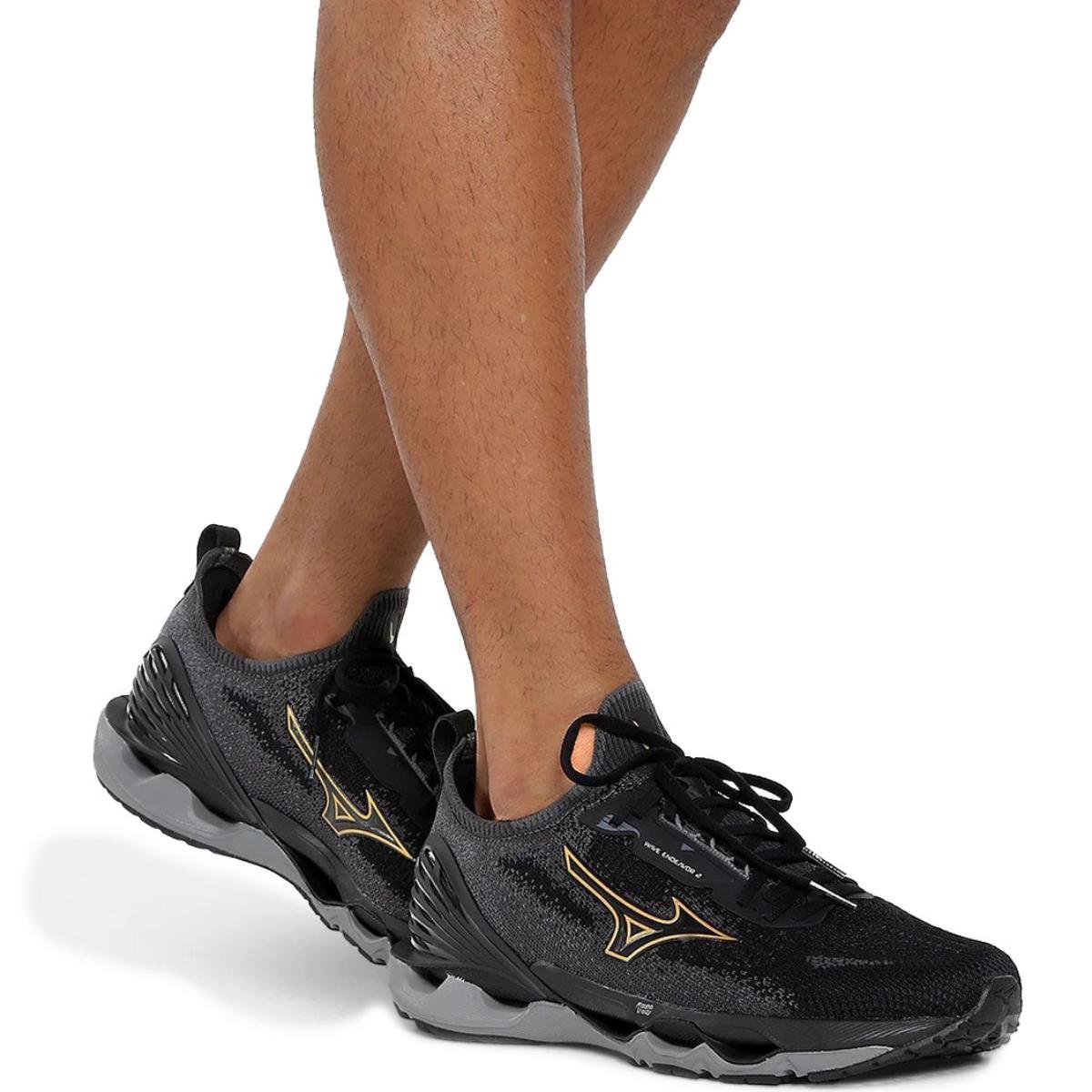 Tênis Mizuno Wave Endeavor 2 Masculino - Preto Preto 8