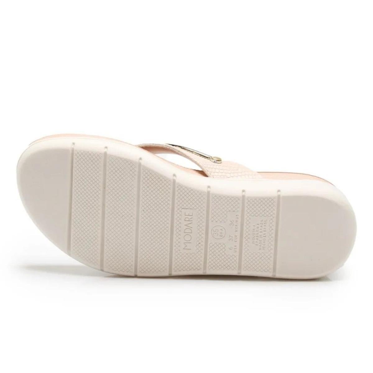 Tamanco de Dedo Modare Apliques Metal - Creme Bege 5
