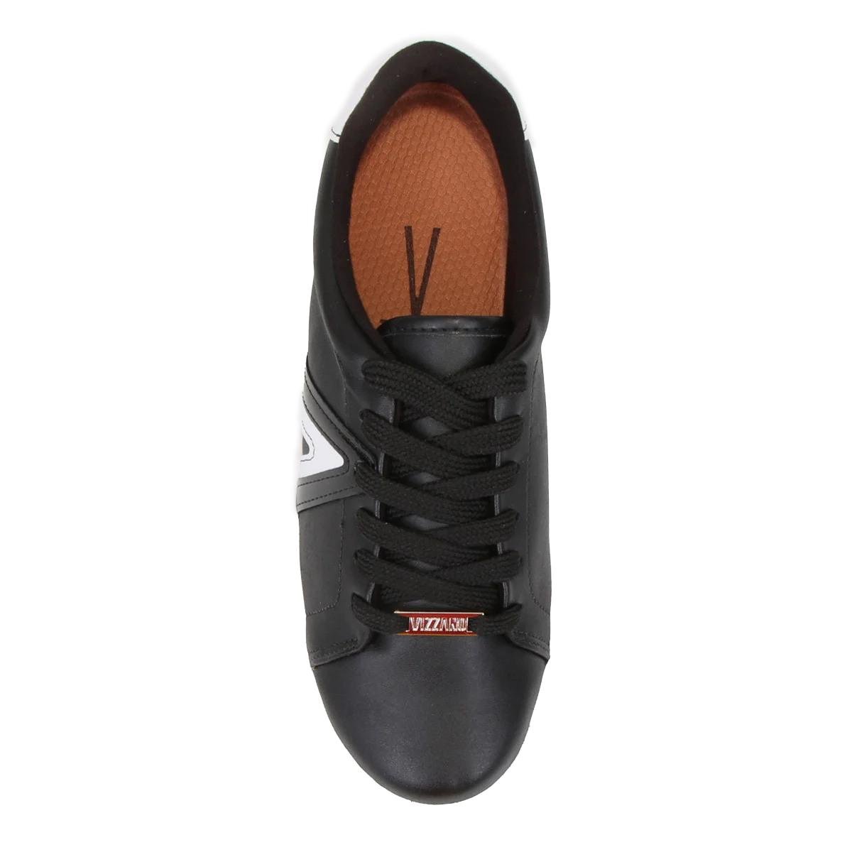 Tênis Vizzano Casual Cano Baixo Feminino - Preto e Branco Preto 3