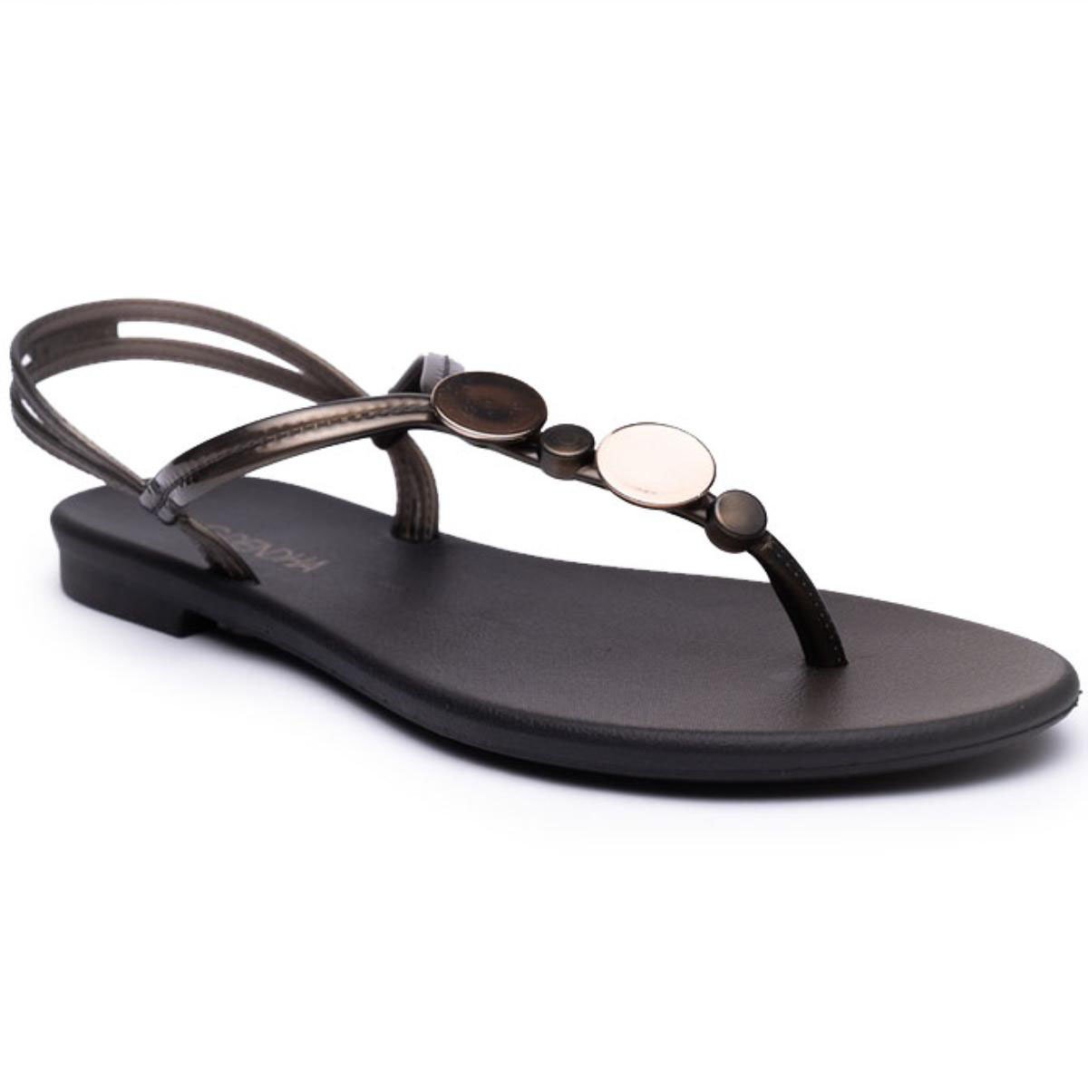 Rasteira Grendha Acordes Detalhe Feminina - Preto