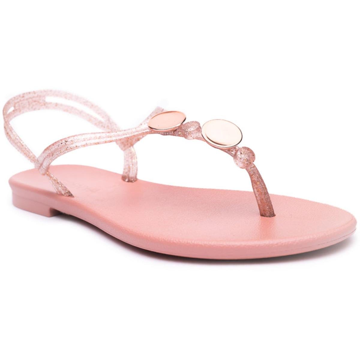 Rasteira Grendha Acordes Detalhe Feminina - Rosa Rosa 1