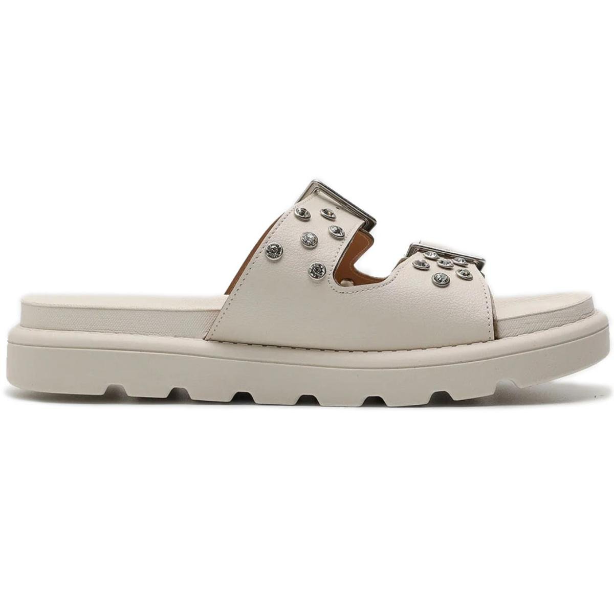 Rasteira Vizzano Floather Strass Feminina - Branco Branco 4