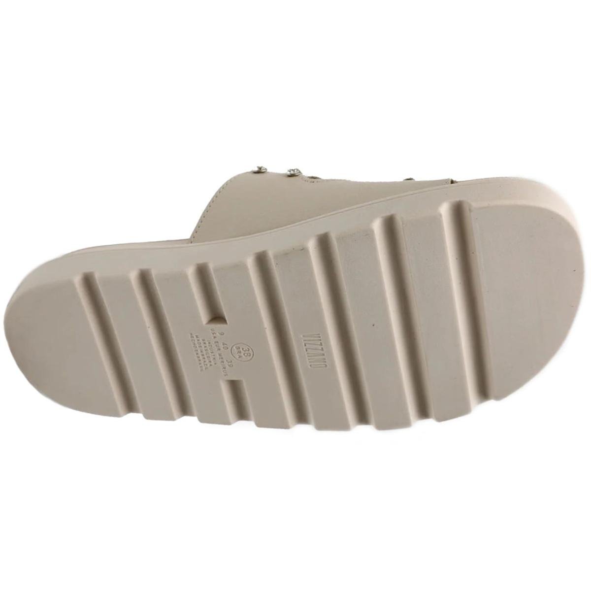 Rasteira Vizzano Floather Strass Feminina - Branco Branco 6