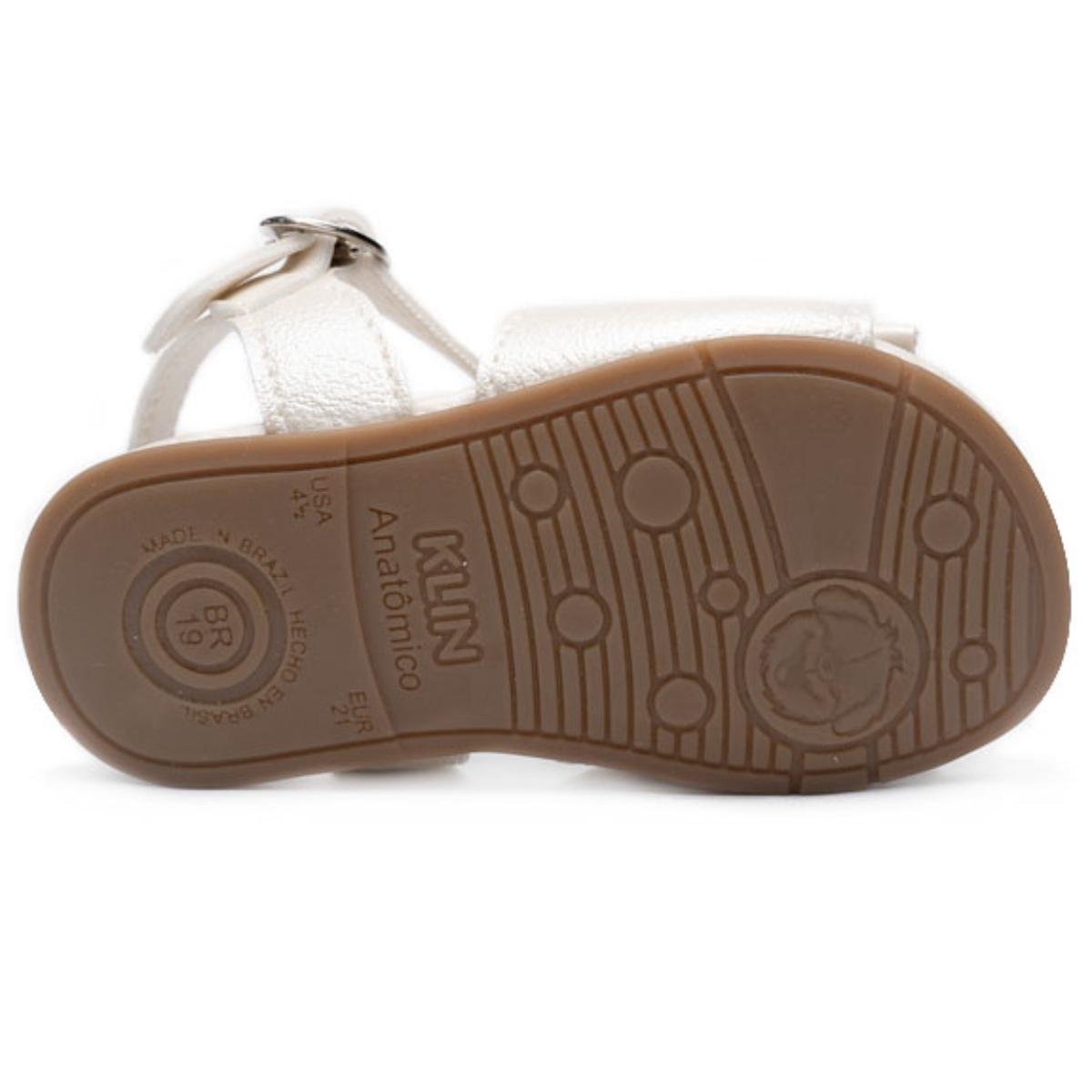 Sandália Infantil Klin Cup Cake Menina - Off White Branco 5