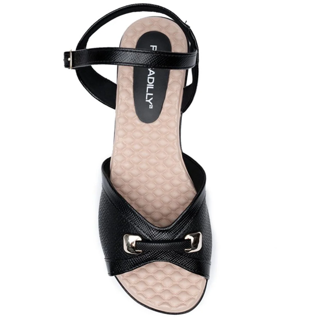 Sandália Piccadilly Conforto Detalhe Feminina - Preto Preto 3