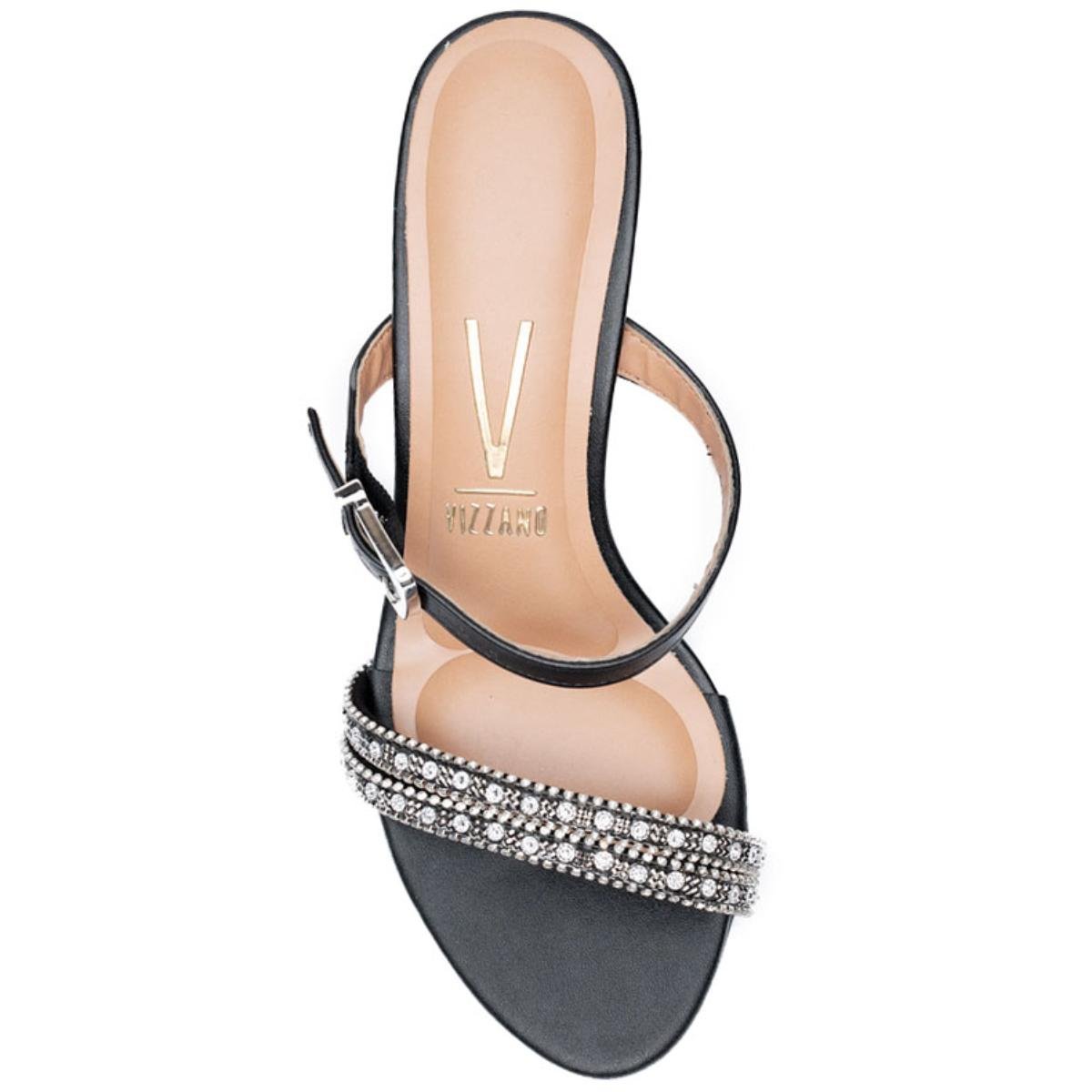 Tamanco Vizzano Fivela Strass Salto Grosso Feminino - Preto Preto 3