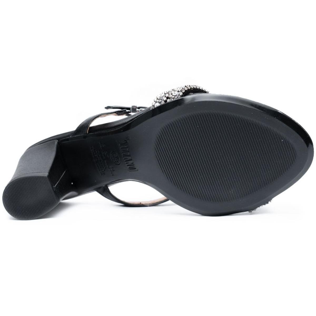 Tamanco Vizzano Fivela Strass Salto Grosso Feminino - Preto Preto 5