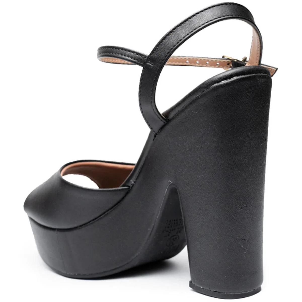 Sandália Plataforma Vizzano Salto Grosso Feminino - Preto Preto 4