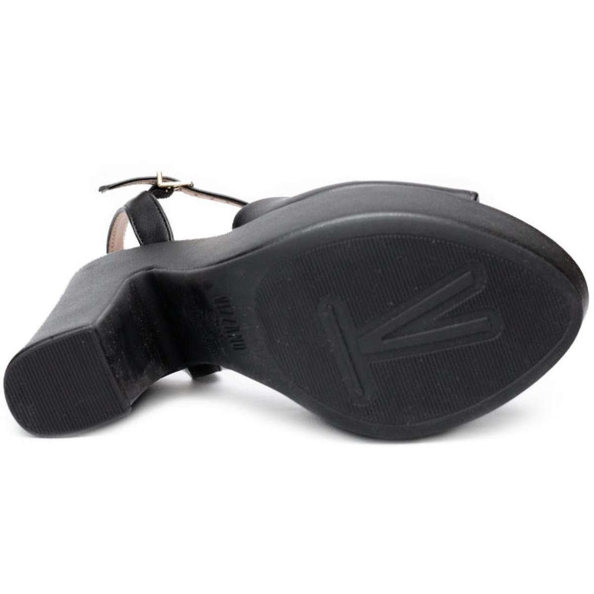Sandália Plataforma Vizzano Salto Grosso Feminino - Preto Preto 5