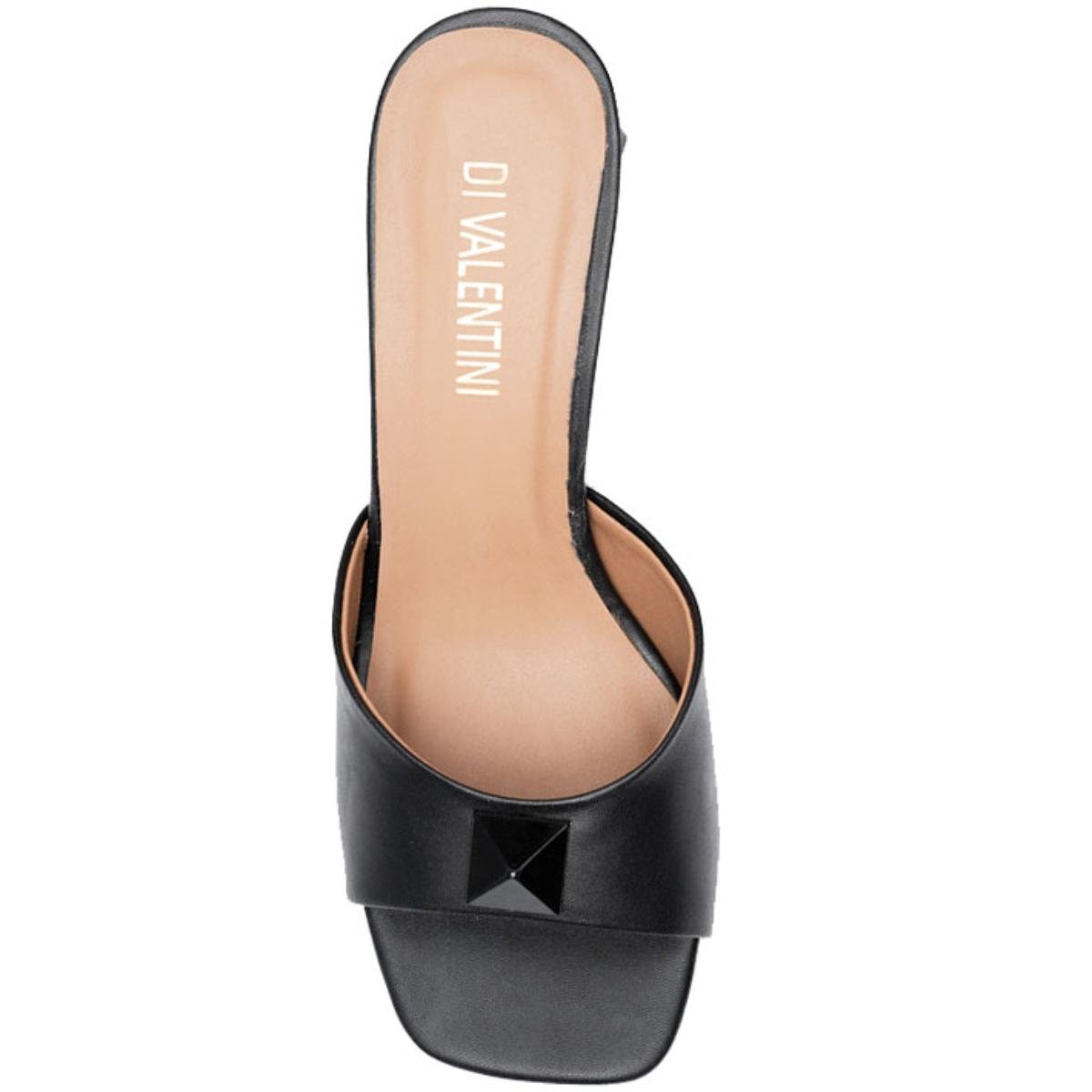 Tamanco Di Valentini AVA Salto Médio Feminino - Preto Preto 3