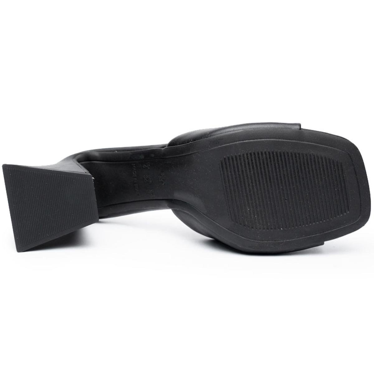 Tamanco Di Valentini AVA Salto Médio Feminino - Preto Preto 5