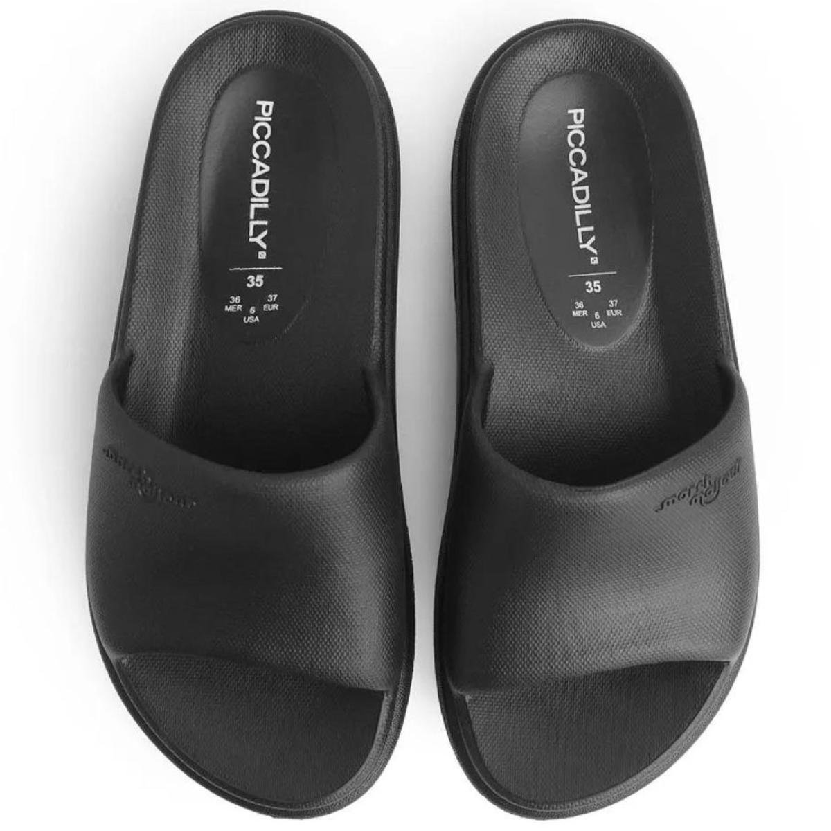 Tamanco Piccadilly Fun Marshmallow Feminino - Preto Preto 4